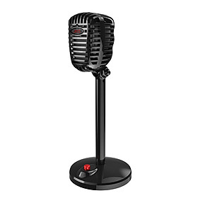 Microphone Retro Có Dây Dành Cho PC Máy Tính JIES Đen (3.5mm)