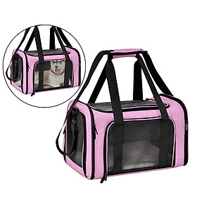 Pet Small  Carrier Travel Carrying Bag  Sided Black
