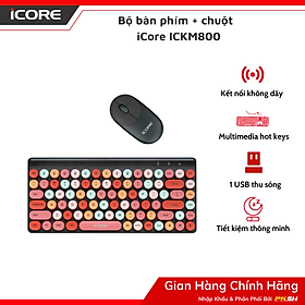 Bộ Bàn Phím Chuột Không Dây ICKM800 – HÀNG CHÍNH HÃNG
