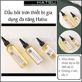 Dầu bôi trơn thiết bị gia dụng đa năng Hatsu dùng trong gia đình - Dầu bôi trơn động cơ, chống rỉ bánh răng cơ khí