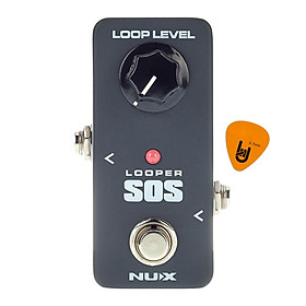 Phơ Guitar Nux SOS Loop Looper Mini Pedal FLP-2 ( Mini SOS Looper Pedal Portable Guitar Effect) - Kèm Móng Gảy DreamMaker