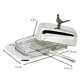 Mua Khay đựng bơ kèm dao mạ Edzard bạc Hàng chính hãng