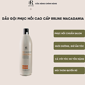 Dầu gội Ý phục hồi tóc hư tổn Rrline Macadamia Collagen Star Shampoo 1000ml