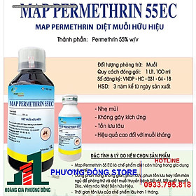 Thuốc diệt muỗi và côn trùng MAP PERMETHRIN 55EC-100ml