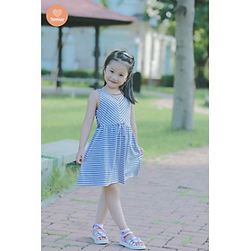 Đầm Thun Sọc Đối Xứng Tamiuy Chất Cotton 4 Chiều Cho Bé Gái (1-10 T)