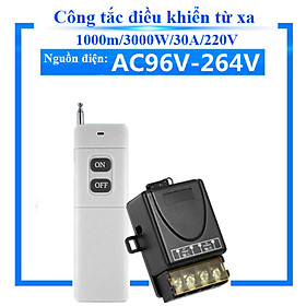 Công tắc điều khiển từ xa 1Km Rf 1:1000m/ 3000w/30A/220V