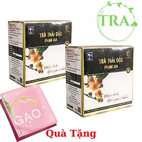 Combo 2 hộp Trà thải độc Phạm Gia mát gan tiêu độc, hỗ trợ giảm mỡ - Tặng Mặt Nạ MOI