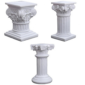 Roman Pillar Statue Resin Pedestal Stand Figurine Table Party Kitchen Decor