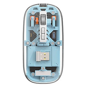 Chuột quang không dây cho IPad , Laptop , Macbook hiệu WIWU Mouse Crystal WM105 thiết kế trong suốt lộ cơ - hàng chính hãng