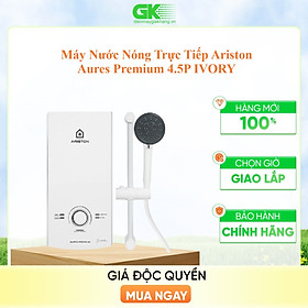 MÁY NÓNG TẮM TRỰC TIẾP ARISTON AURES PREMIUM 4.5P IVORY - Hàng chính hãng( Chỉ giao HCM)