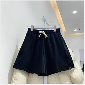 Quần sort thun da cá nữ ngắn siêu xinh , ống rộng tôn dáng cho chị em , dễ phối áo-JINS STORE