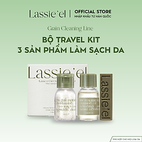 Bộ travel kit 3 sản phẩm làm sạch da Lassie'el chiết xuất từ thiên nhiên sạch sâu sáng da dưỡng ẩm
