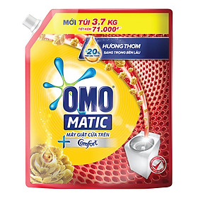Nước Giặt OMO Matic Comfort Tinh Dầu Thơm Cho Máy Giặt Cửa Trên (3.7Kg/Túi)