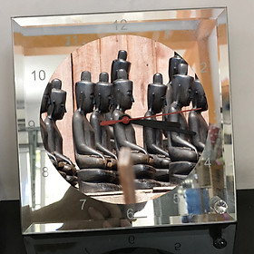 Mua Đồng hồ thủy tinh vuông 20x20 in hình Buddhism - đạo phật (96) . Đồng hồ thủy tinh để bàn trang trí đẹp chủ đề tôn giáo