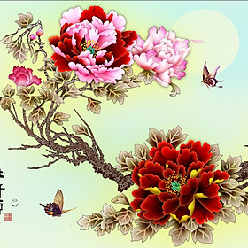 Mua Tranh treo tường Hoa Mẫu Đơn 002