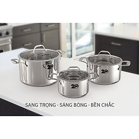 Mua Bộ nồi inox 304 đa lớp 18 – 22 – 26 cm Sunhouse Mama SHG2020