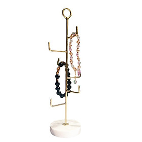 Jewelry Stand Hanger Bracelets Necklaces and Earrings Holder Marble Base