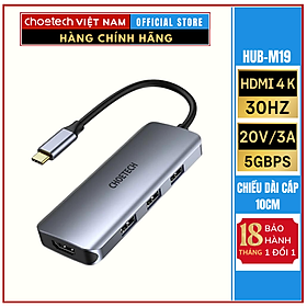 Mua Hub chuyển đổi Choetech HUB-M19  Type C 7 in 1- Hàng chính hãng