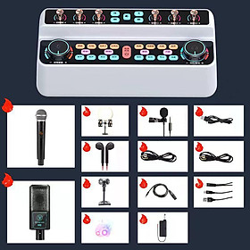 Card Singing Singing Audio Thiết bị tích hợp Thiết bị tích hợp trong nhà và ngoài trời nhảy Karaoke Wireless Bluetooth Loa màu: Với một micrô