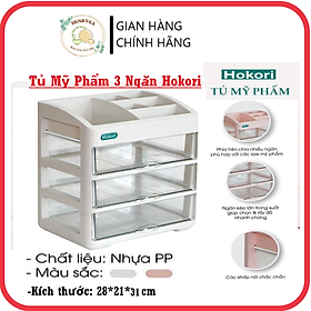 Mua Tủ đựng mỹ phẩm  đồ dùng trang điểm  trang sức 3 tầng nhựa Hokori Việt Nhật