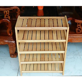 Kệ Giày Dép 5 Tầng Dài 63 cm Gỗ Cao Su