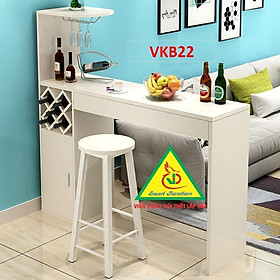Quầy bar mini kết hợp tủ rượu VKB022 ( không kèm ghế) - Nội thất lắp ráp Viendong Adv