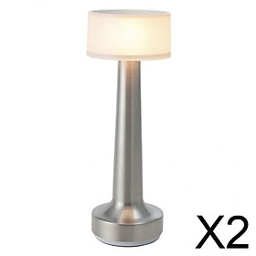 2x3W Portable Cordless Table Lamp Bedroom Beside LED Night Light USB