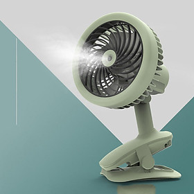 Quạt Hơi Nước Mini Phun Sương Tích Sạc Điện Có Kẹp Để Bàn Tiện Lợi