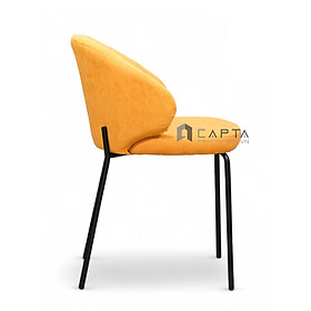 Ghế tiếp khách văn phòng nệm vải bố ECO 25A-F Ghế phòng ăn nhà hàng cafe chân sắt sơn tĩnh điện Dining Chairs