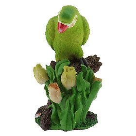 Parrot Figurines Statues Resin Craft Miniature Indoor and Outdoor Decor Fairy Garden Art