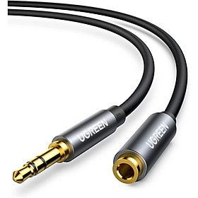 Ugreen UG20495AV188TK 2M 4 khấc Màu Đen 90 độ Cáp âm thanh 3.5mm nối dài hổ trợ Hi-Fi Stereo TRRS - HÀNG CHÍNH HÃNG