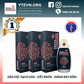 Combo 03 dầu gội sạch gàu hết ngứa Dego Pharma chiết xuất hoàn toàn từ thiên nhiên an toàn với người sử dụng có dung tích 80ml 