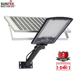 Đèn Đường Năng Lượng Mặt Trời SUNTEK LED Solar Street Light S2 120W - Chiếu sáng liên tục 38-40 giờ | Tuổi thọ 7-8 năm | Chống Nước/Bụi/Sét | Tự động Bật/Tắt | Điều khiển Từ xa - Hàng Chính Hãng - Bảo hành 3 năm 1 đổi 1