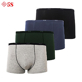 Set 4 Quần Sịp Đùi Nam 5S (5BX020-01) Chất Liệu Cotton Cao Cấp, Mềm Mịn Thoáng Mát