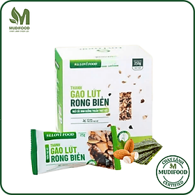 Thanh Gạo Lứt Rong Biển Lovifood 250g (10 gói x 25g) - Cung Cấp Vitamin và Khoáng Chất, Giúp Cân Đối Dinh Dưỡng, Tốt Cho Sức Khỏe, Bổ Sung Chất Đạm và Chất Xơ, Tốt Cho Tim Mạch, Huyết Áp - Người Ăn Kiêng, Ăn chay, Người Tập Gym, Yoga, Giảm Cân, Tiểu Đường