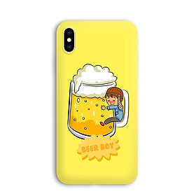 Ốp lưng dẻo cho điện thoại Iphone XS Max - Họa tiết chibi dễ thương - 7918 BEEBBOY02 - Màu Vàng - Hàng Chính Hãng