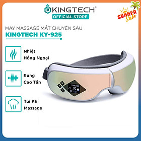 Máy Massage Mắt Cao Cấp KINGTECH KY-925 - Mát xa Áp Suất Túi Khí Kèm Nhiệt - Tích Hợp Nghe Nhạc Bluetooth - Giảm Mỏi, Khô Mắt, Quầng Thâm - Cải Thiện Giấc Ngủ - Hàng Chính Hãng