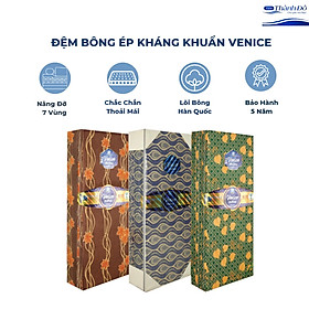 Đệm bông ép kim cương venice kim cương-bông xanh kháng khuẩn