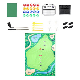 Golf Training Mat and Sticky Ball, Golf Chipping Game Mats, Golf Training Aid Play Equipment for Beginners Family