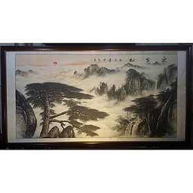 Tranh thủy mặc , Tùng hiếu khách, Tùng Nghênh Khách, Tùng đón khách -TM59