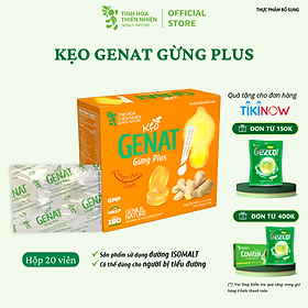 Kẹo Genat Gừng Plus - Isomalt sugar (Hộp 20 viên) - Giao 2H HCM