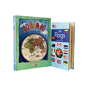 Combo 2 Cuốn : Vòng Quanh Thế Giới - 198 Flags Quốc Kì Các Nước