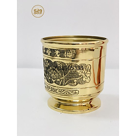 Mua Bát hương bát nhang lư hương ống thờ cúng bằng đồng vàng nguyên chất nhiều kích thước 10cm 11cm 14cm 16cm 17cm 18cm