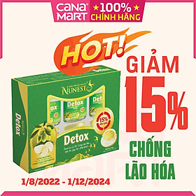 [Hộp 6 lọ x 70ml] Nước yến sào cao cấp Nunest DETOX thanh lọc cơ thể, trắng da, khỏe đẹp