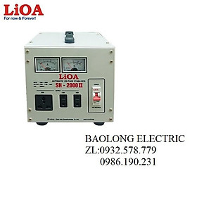 ỔN ÁP LIOA SH 2000II 2KVA,BIẾN THẾ ĐIỆN 220V XUỐNG 110V DẢI ĐIỆN 150V-250V