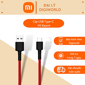 Cáp sạc Type-C Xiaomi - Mi Type-C Braided Cable 100cm - Hàng chính hãng - Dây sạc Xiaomi chính hãng độ bền cực cao