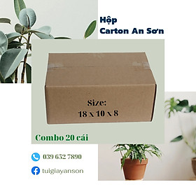Combo 100 Hộp Bìa Carton Hộp Bìa Gói Hàng Ship Cod Dày Dặn KT 18x10x8cm