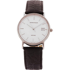 Đồng hồ nam dây da Romanson TL2626MWWH