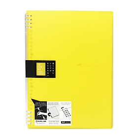 Bìa Ghi Chép A4 30 Lỗ - KingJim 9856GSV - Màu Vàng