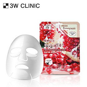 Hình ảnh Mặt nạ chiết xuất từ lựu đỏ 3W CLINIC FRESH POMEGRANATE MASK SHEET 10 miếng/hộp